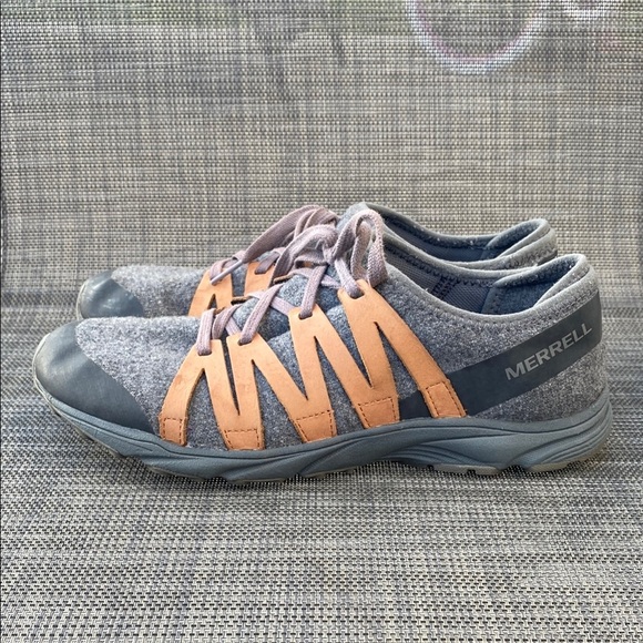 Merrell Riveter Gray and Tan Casual Wool Sneakers Women Size 7.5 - Picture 7 of 16
